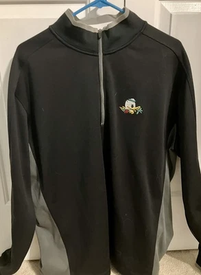 Pulôver masculino Nike Golf Dri Fit quarto de zíper GG - Oregon Ducks Rose Bowl - Preto - Imagem 1 de 4
