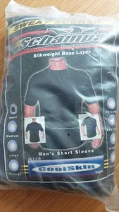 SCHAMPA SHORT SLEEVE SILKWEIGHT COOLSKIN BASE LAYER BLACK  MEN'S SMALL - Picture 1 of 2
