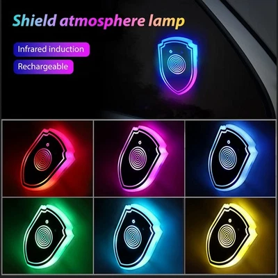 1x Car Triangle Window Decorative Light Atmosphere LED Light Vibration Sensitive - Image 1 of 4