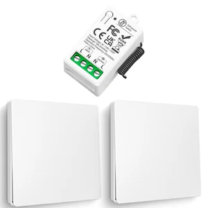 Interruttore Autoalimentato Luce Senza Fili, 220V 10A Relè Mini Ricevitore Trasm - Foto 1 di 12