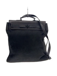 EMPORIO ARMANI Shoulder Bag Sheep Leather Black Y4N034 Used - Picture 1 of 8
