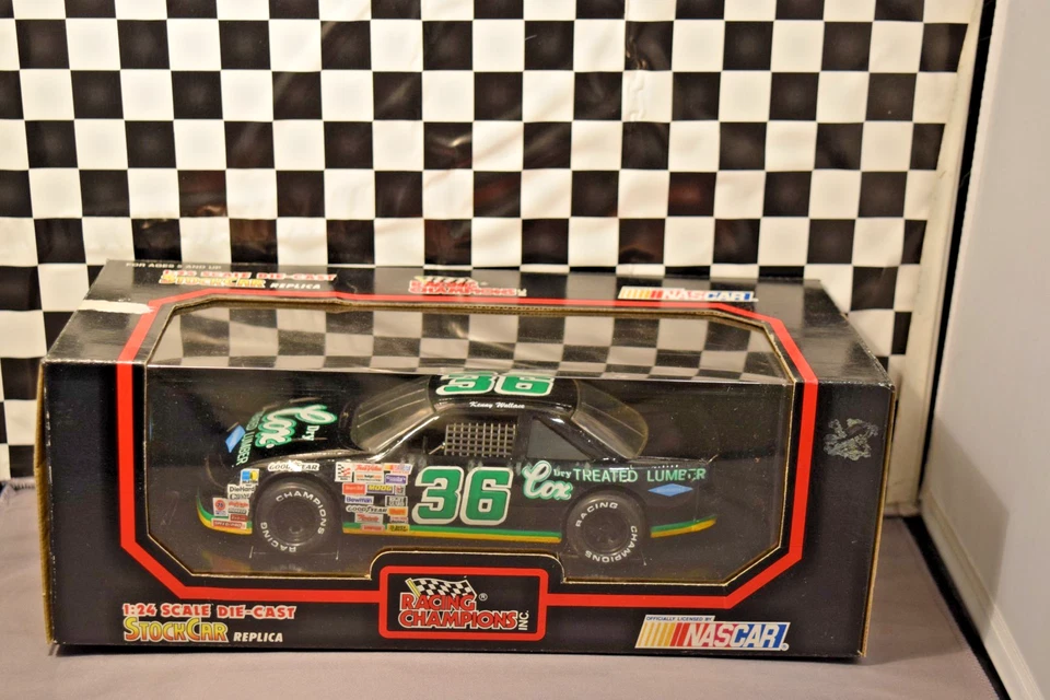 *RARO* 1991 Racing Champions Kenny Wallace #36 Cox Lumber escala 1:24 Pontiac Foto 1 de 4