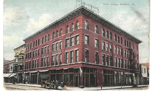 Hotel Holley, Bradford, Pa. gestempelt mit Bradford 1906 Wellenstempel - Bild 1 von 2