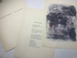 Jean Fautrier Print & Giuseppe Ungaretti Poem Portfolio Edition? - Bild 1 von 7