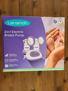 Lansinoh 2in1 Double Electric Breast Pump Hospital Grade Suction Mains Battery - Picture 1 of 11