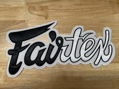 Fairtex Muaythai XL Patch For Uniform, Shorts, Jacket, etc Black/White 13.5”x7” - Image 1 of 3
