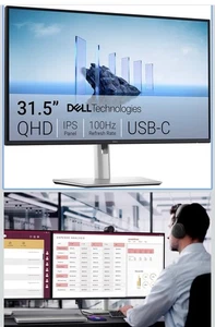 Dell Pro 32 Plus QHD USB-C Hub Monitor - 2560 x 1440 IPS Display, 100Hz Neu - Bild 1 von 5