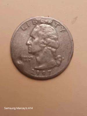 "1997 U.S. Quarter Mint P "Dented Rim, Off Strike Error double Dye RARE - Image 1 of 4