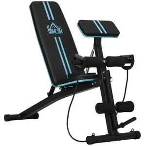 HOMCOM Foldable Dumbbell Bench Weight Training, 7 Incline Adjustable, Blue - Picture 1 of 11