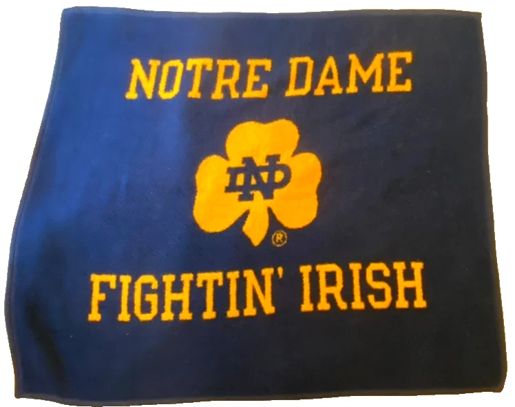 🏈 Vintage Notre Dame “Fighting Irish” Double-Sided Stadium Blanket – Blue/Gold - Image 1 of 4