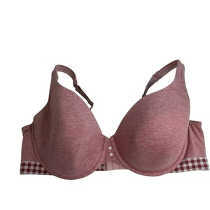 Cacique 44DD Lightly Lined T-Shirt Bra Pink Underwire Full Coverage Figure Sexy - Picture 1 of 15