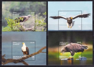 Tonga 2022 Set of 4 Souvenir Sheets MNH Birds of the World Eagles - Picture 1 of 1
