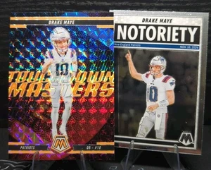 2025 Panini Mosaic Drake Maye Arancione Fluorescente Touchdown Masters con Motorietà - Foto 1 di 4