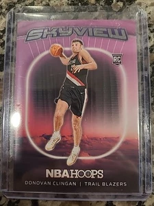 2024-25 Panini NBA Hoops Donovan Clingan Sky View Rookie RC #18 Trail Blazers - Picture 1 of 2