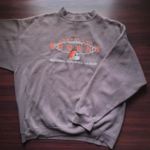 Vintage Logo Athletic 2XL Cleveland Browns Mens Crewneck Sweatshirt 90s NFL - Picture 1 of 4