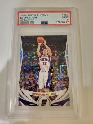 2004-05 Topps Chrome Steve Nash #153 XFRACTOR REF /110 PSA 9  - Image 1 of 2