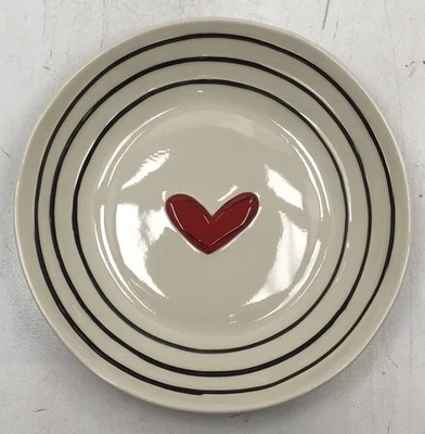 Heartful Home Heart And  Black Polk Dot Serving Bowl - New With Tags - Image 1 of 4