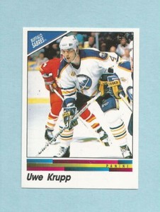 1990-91 Panini Hockey Sticker Uwe Krupp #22 Buffalo Sabres MINT!