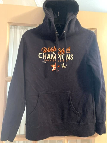 Houston Astros 2017 World Series Champions Blue Pullover Hoodie Size S Cover
