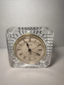 STAIGER West GERMANY Quartz Lead Crystal France Clock Mantel Desk Vintage TESTED - Picture 1 of 4