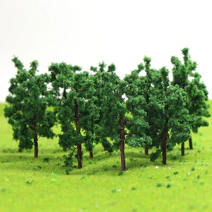 20 piezas Árboles modelo HO TT escala 1:100 verde profundo 7 cm tronco de alambre de hierro D7027 - Imagen 1 de 5