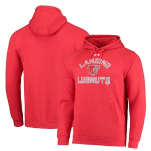 NWT Lansing Lugnuts MILB Hoodie Sweatshirt Under Armour Red SZ L NWT MILB MLB - Picture 1 of 7