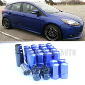 For Toyota Honda RPF1 RAYS Tuner Steel Blue 12x1.5mm Wheel Rim Lug Nuts Locks - Picture 1 of 2