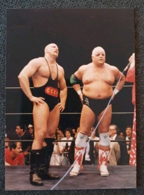 💥1️⃣9️⃣8️⃣7️⃣ Original Nikita Koloff Dusty Rhodes 3.5x5 Photo NWA WWF Wrestling - Изображение 1 из 2