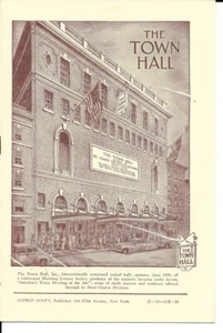 Béla Bartok  Anniversary   Program   Playbill    1950     Town Hall    (NY) - Picture 1 of 5