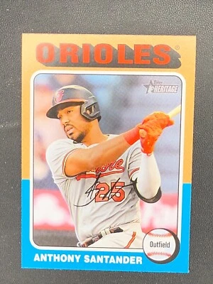 2024 Topps Heritage #9 Anthony Santander  SP - Short Print - Image 1 of 2