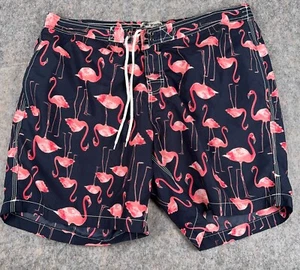 TRUNKS SURF AND SWIM CO HERREN XXL BADESHORTS schwarz mit rosa Flamingo Taschen - Bild 1 von 7