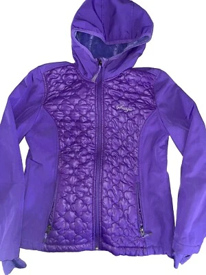 Chaqueta softshell con capucha Snozu para niñas cremallera completa talla L (14-16) púrpura Foto 1 de 4
