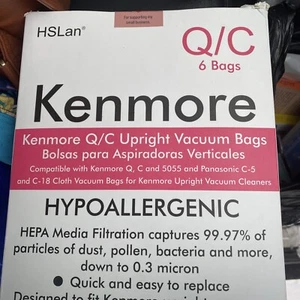 6 Kenmore Sears Type Q/C HEPA Vacuum Bags Upright / HSLan / New in Box - Picture 1 of 1