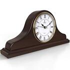 Mantle Clock Wooden Mantel Clock For Living Room Dcor Silent Wood Battery Operat
