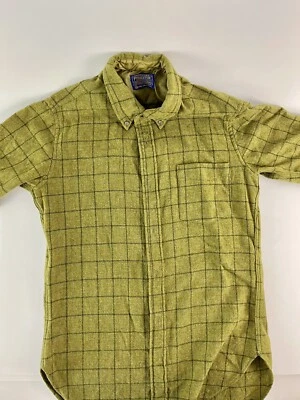 Vintage 60s Pendleton Short Sleeve Wool Shirt Medium Green - Image 1 of 4