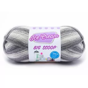 (1 Skein) Lion Brand Yarn 922-200AS Ice Cream Big Scoop Baby Yarn, Cookies&Cream - Picture 1 of 7