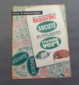 PUB PUBLICITE ANCIENNE ADVERT CLIPPING 070717/ FROMAGE ROQUEFORT SOCIÉTÉ OVALE V - Picture 1 of 1