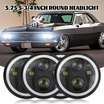 Faros LED 4 piezas 5,75" 5-3/4" para Chevy Chevelle 1964-1970 haz alto/bajo+ Foto 1 de 4