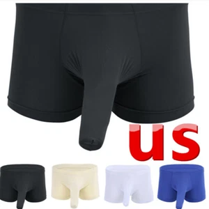AU Men Underwear Penis Pouch Elephant Trunk Underwear Breathable Boxer Briefs - Picture 1 of 23