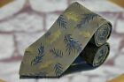 Tino Cosma Men's Tie Slate Navy & Gold Branch Woven Silk Necktie 58 X 3.75 In.
