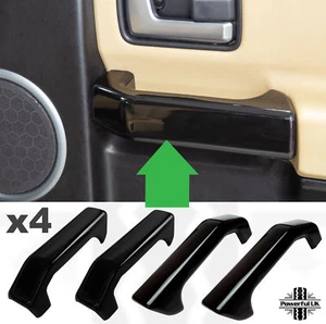 Insertos de manija de tirón de tarjeta de puerta interior negra brillante 4 piezas para Discovery 3 LR3 HSE - Imagen 1 de 7