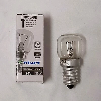 Lampadina 25W attacco E14 funzionante a 24V serie professionale DIMMERABILE - Immagine 1 di 4