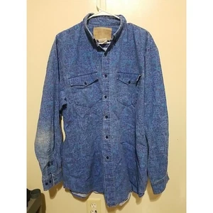 Camicia western vintage Wear Of The West uomo XL colorata azteca manica sbiadita - Foto 1 di 15