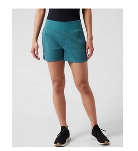 Athleta Trekkie North Midrise Shorts 14 türkis Fronttaschen Stretch Training NEU - Bild 1 von 7