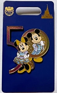 Walt Disney World 50th Anniversary Mickey & Minnie Mouse Pin New - Picture 1 of 1