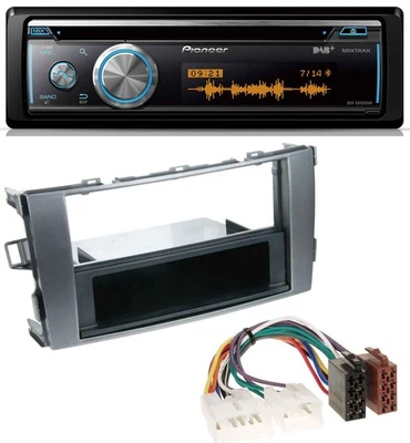 Pioneer MP3 DAB USB CD Bluetooth Autoradio für Toyota Auris 07-12 anthrazit-grau - Bild 1 von 4