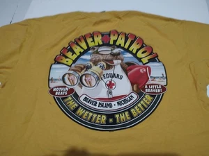 Camiseta gráfica Beaver Patrol Beaver Island Michigan talla mediana - Imagen 1 de 5