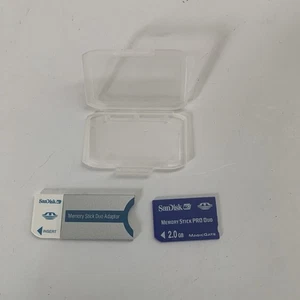 SanDisk Memory Stick PRO Duo 2GB w/ Memory Stick Duo Adapter - Picture 1 of 4