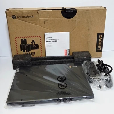 LENOVO 100e CHROMEBOOK 2nd GEN MTK 11.6" HD 81QB MT8173 32GB 4GB RAM Wi-Fi 5 NEW - Image 1 of 4