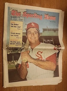 4. SEPTEMBER 1971 - DIE SPORTNACHRICHTEN - BILL MELTON VON DEN CHICAGO WHITE SOX - Bild 1 von 12